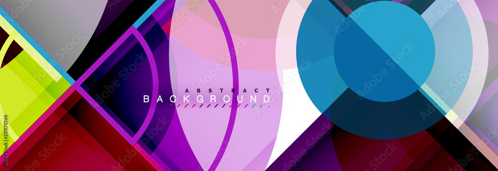 Abstract background bright circles geometric design