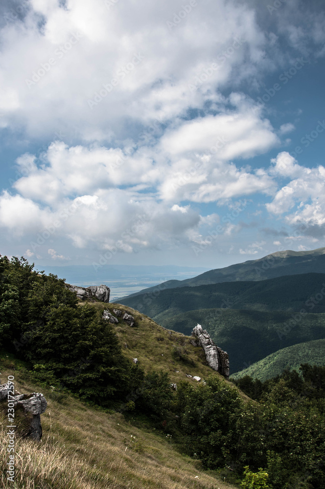 mountain landscape against the sky