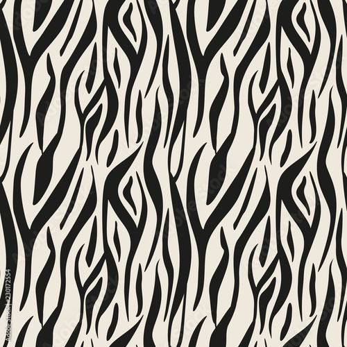 Animal print  zebra texture background black and white colors