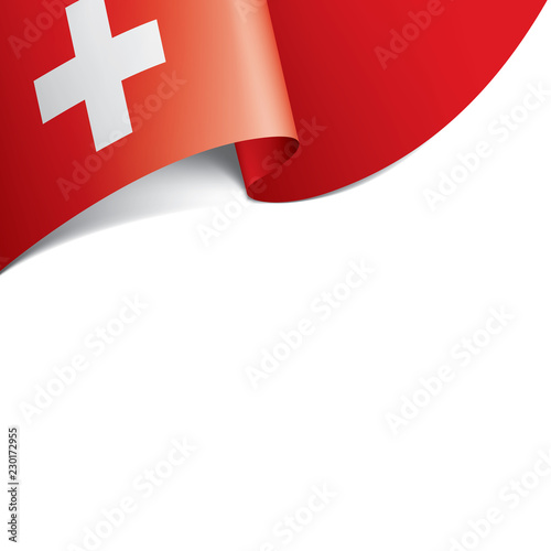 Switzerland flag, vector illustration on a white background