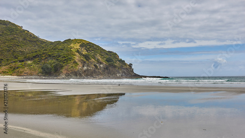 Panoramic view of Tapotupotu Beach in New Zealand
