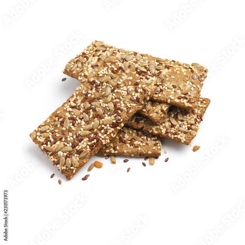 Rye flatbread crackers photo