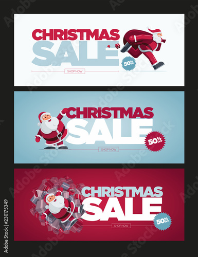 Christmas Sale Concept Design Banner Collection