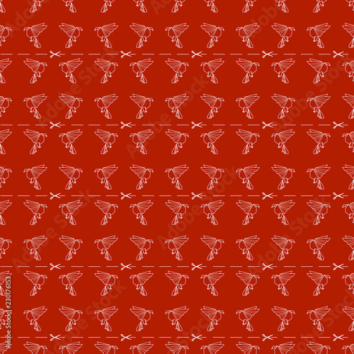 pattern with an origami eagle