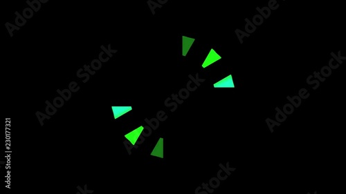 Loading.
Icon of Green Circle Rotating in progress Clockwise on Black Background