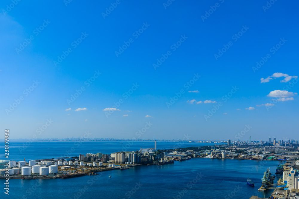 (千葉県ｰ湾岸風景)ポートタワーから望む東京湾の風景３
