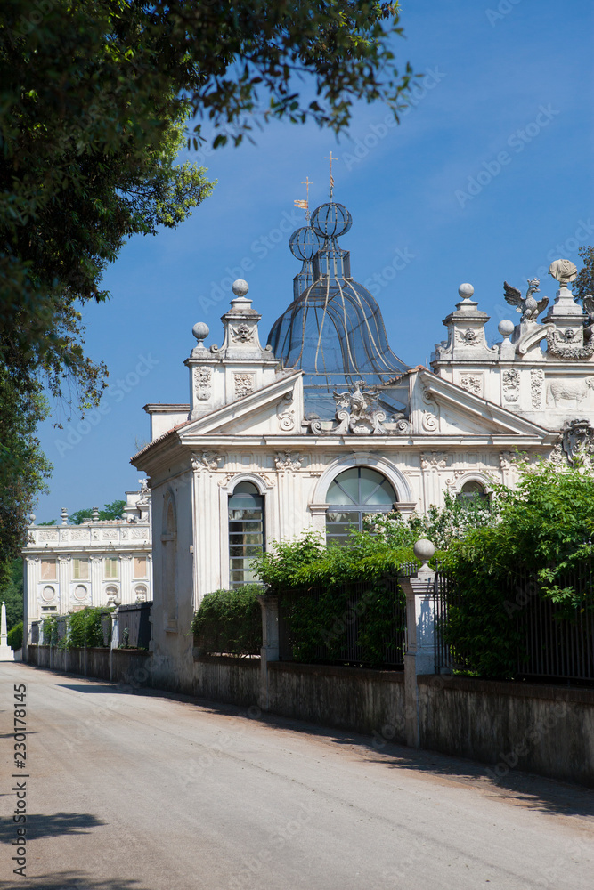 View at Galleria Borghese in Villa Borghese(XVIII century largest Public Park in Rome)..Italy.