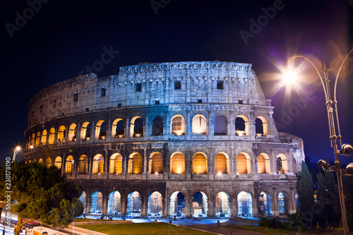 Italy. Rome. The night Collosseo