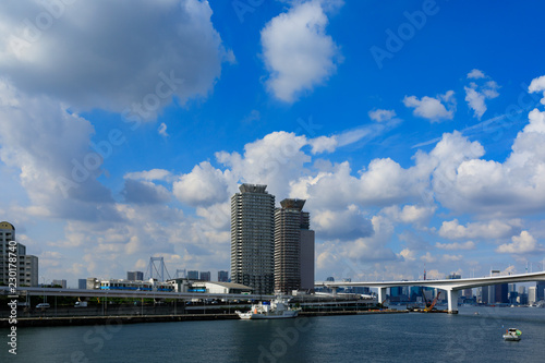 (東京都ｰ都市風景)のぞみ橋から望む湾岸風景２