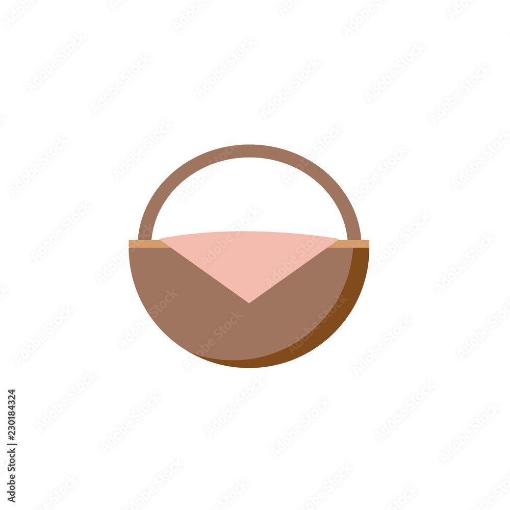 Simple vector of a food basket. Simple vector of a food basket.