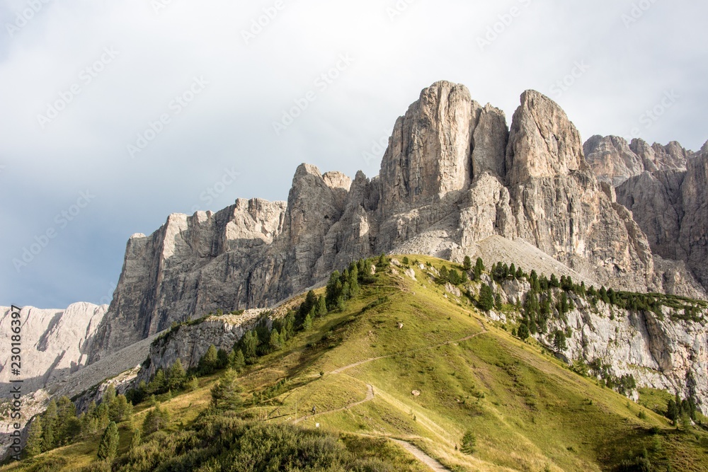 Dolomiten Sella Ronda Aussicht nach dem Regen Dolomiten Sella Ronda Aussicht nach dem Regen