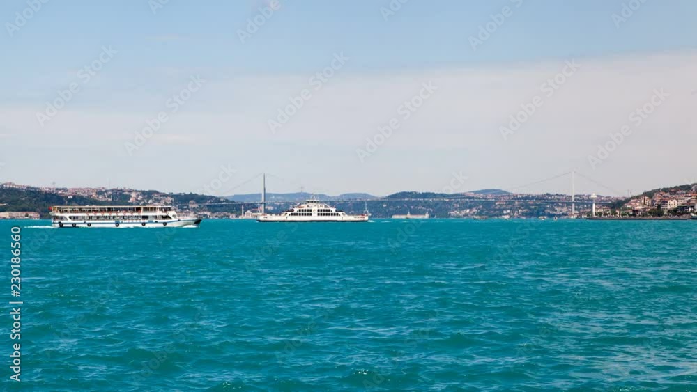 Istanbul Turkey timelapse on the Bosphorus strait Istanbul Turkey timelapse on the Bosphorus strait