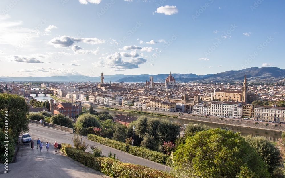 Panorama Florenz Wolken Aussichtspunkt