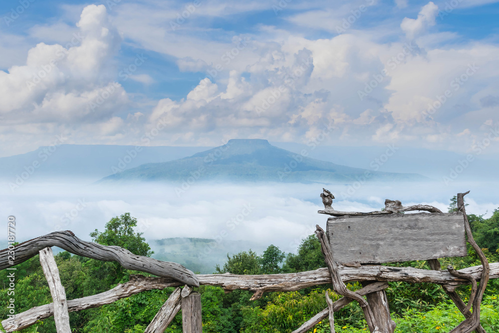 the viewpoint at the mountain in the Phu Pa por Fuji at Loei, Loei province, Thailand fuji mountain similar to Japan's Fuji mountain.