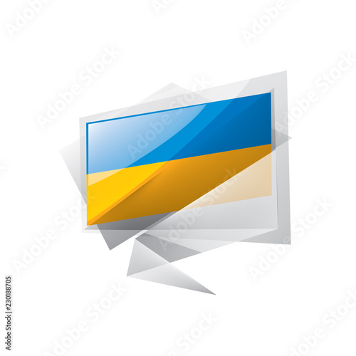 Ukraine flag, vector illustration on a white background Free Download Ukraine flag, vector illustration on a white background - GFXLoad