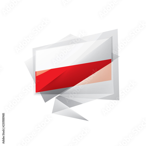 Poland flag, vector illustration on a white background photo