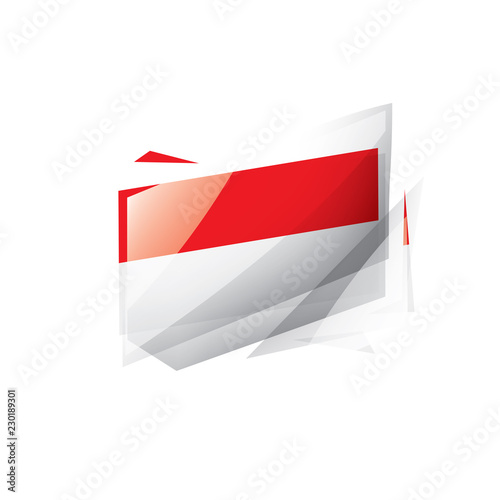 Indonesia flag, vector illustration on a white background Free Download Indonesia flag, vector illustration on a white background - GFXLoad
