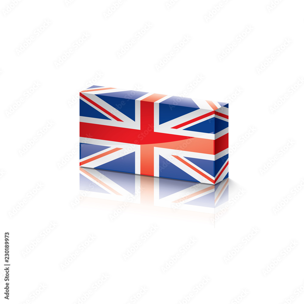 United Kingdom flag, vector illustration on a white background United Kingdom flag, vector illustration on a white background
