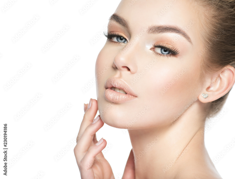 Beautiful face of a young white woman Beautiful face of a young white woman