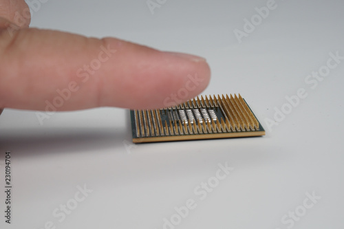processor chip. PGA IC chip