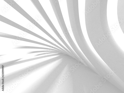 Futuristic White Architecture Design Background