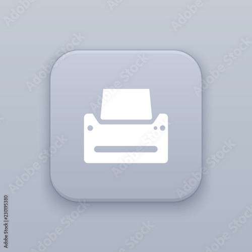 Printer, printout button, best vector