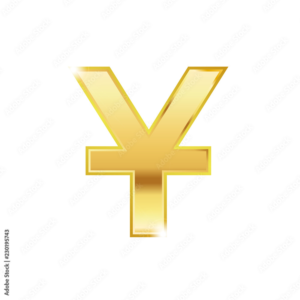 Golden yuan symbol isolated web vector icon. yuan trendy 3d style vector icon. Golden Yuan currency sign Golden yuan symbol isolated web vector icon. yuan trendy 3d style vector icon. Golden Yuan currency sign