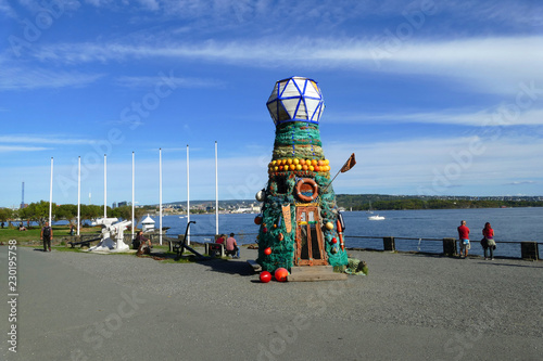 Bygdoy lighthouse art installation, Oslo, Norway photo