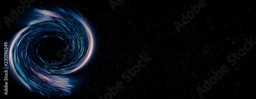 Slika na platnu Black hole in outer space