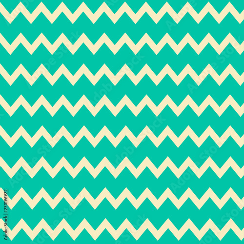 Vector of a simple green background with zigzag and yellow stripes.