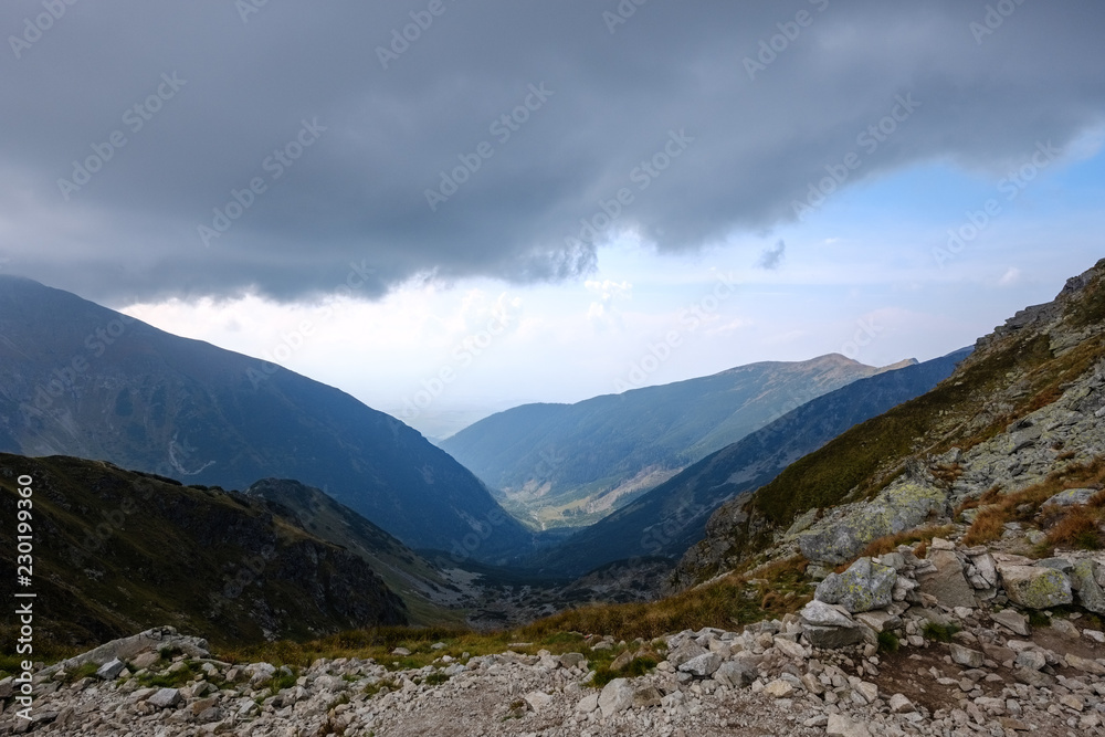 mountain panorama from top of Banikov peak in Slovakian Tatra mountains mountain panorama from top of Banikov peak in Slovakian Tatra mountains