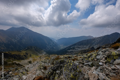 mountain panorama from top of Banikov peak in Slovakian Tatra mountains