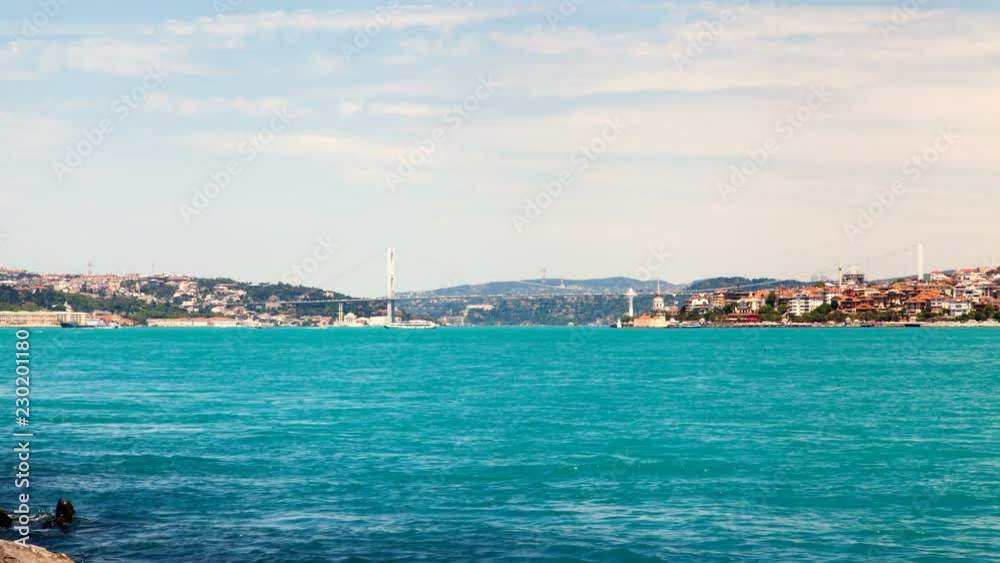 Istanbul Turkey timelapse on the Bosphorus strait Istanbul Turkey timelapse on the Bosphorus strait