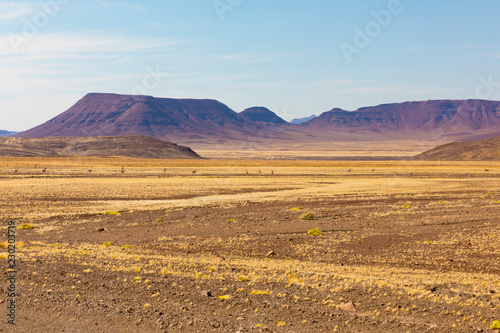 Endless roads in a breathtaking landscape  Skeleton Coast Park  Namibia.