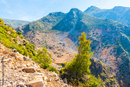 Hiking in Morocco's Rif Mountains under Chefchaouen city, Morocco in Africa photo