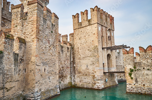 Fortress of "Sirmione" at Lake Garda in Italy