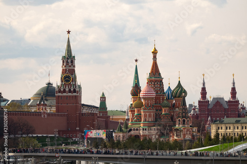 Beautiful view of the Moscow Kremlin and of the Red square