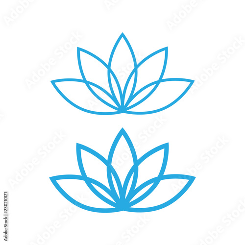 Lotus icon. lotos flower calm and harmony pictogram vector