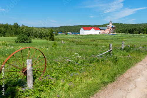 Holy Trinity Anzersky monastery of the Solovki monastery on an island Anzer (Russia, Arkhangelsk region, Solovki) photo