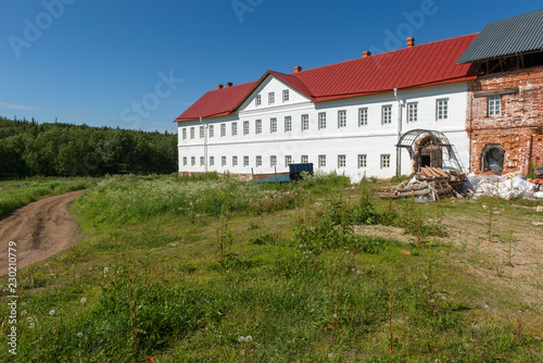 Holy Trinity Anzersky monastery of the Solovki monastery on an island Anzer (Russia, Arkhangelsk region, Solovki)