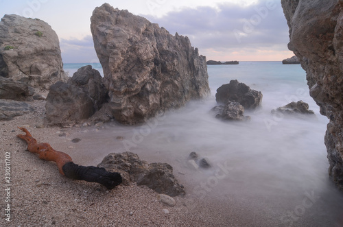 Twilight on the beach photo