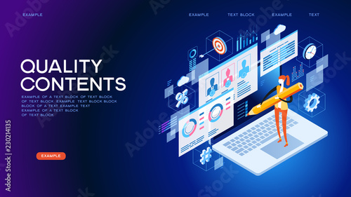 Quality contents web banner.