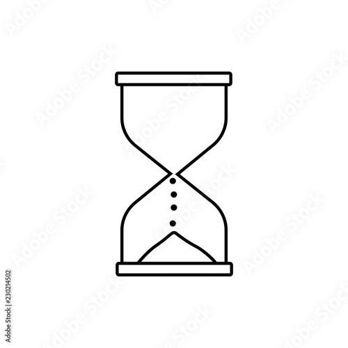 sand watch line icon. Thin graphic elements vector illustration, outline pattern on a white background.
