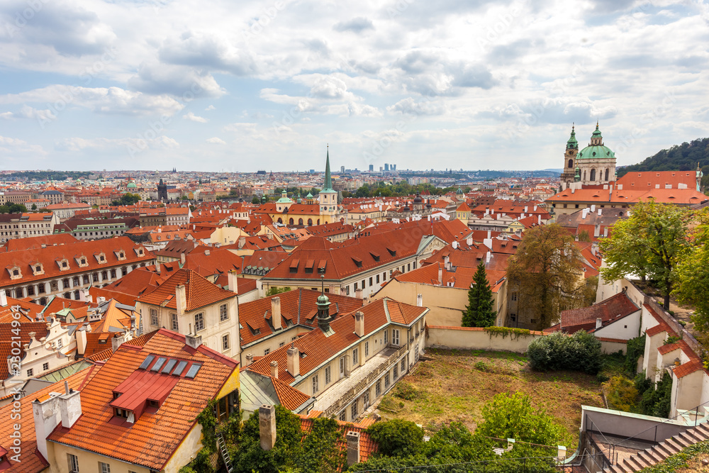 Aerial view of old town Prague, Czech Republic