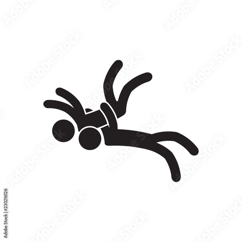 Suplex takedown icon. Vector.