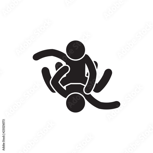 Ground and pound icon. Vector.