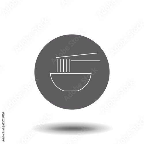 Noodles linear icon. Noodles concept stroke symbol design. Thin graphic elements vector illustration, outline pattern on a white background, eps 10.