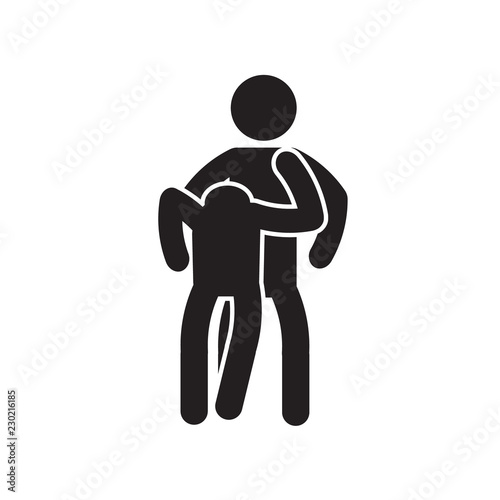 Guillotine choke or break neck icon. Vector.