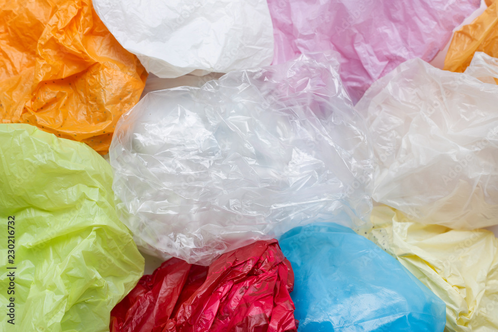 Fototapeta premium Colorful plastic bags