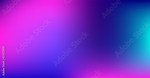 Purple Blue Gradient Vibrant Dreamy Vector Background. Sunrise, Sunset, Sky, Water Color Overlay Neon Design Element. Luxury Trendy Holograph Defocused Texture. Digital Funky Cool Tech Gradient Paper. photo